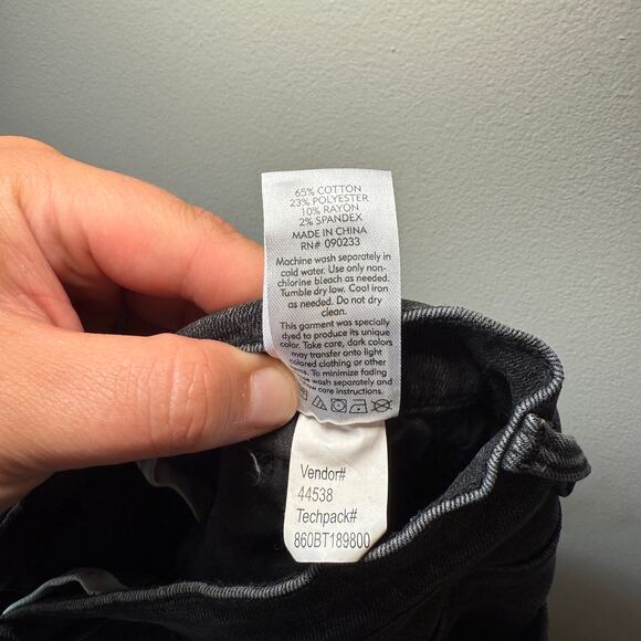 Pacsun High Rise Jegging Distressed Skinny Jeans Black Women's Size 23 - Picture 5 of 7